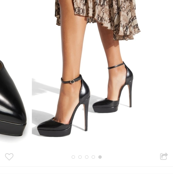 Shoedazzle Black Ankle Straps Pumps - Picture 5 of 9